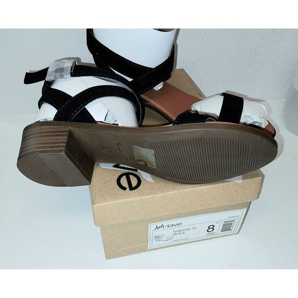 Lust Have Women's Sandals Strappy Open Toe Black 8 - Picture 4 of 5